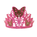 Load image into Gallery viewer, Pink Poppy Sparkling Butterfly Soft Glitter Crown