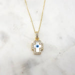 Load image into Gallery viewer, Chrysalini Cross CZ Necklace- EN3048