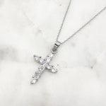 Load image into Gallery viewer, Chrysalini CZ Cross Necklace-EN3121