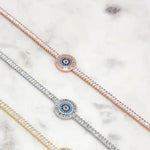 Load image into Gallery viewer, Chrysalini Mati CZ Clasp Bracelet-DB1481