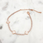 Load image into Gallery viewer, Chrysalini CZ Clover Bracelet-DB1631