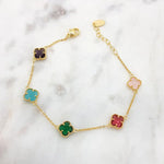 Load image into Gallery viewer, Chrysalini Mixed Crystal Clover Bracelet-DB3502