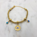 Load image into Gallery viewer, Chrysalini CZ Mati Charm Bracelet-DB3418