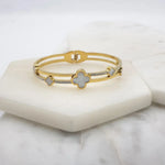 Load image into Gallery viewer, Chrysalini 5 Clover Bangle- EB6075