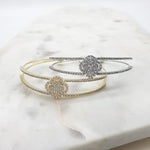 Load image into Gallery viewer, Chrysalini CZ Clover Bangle- DB1827