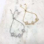 Load image into Gallery viewer, Chrysalini CZ 3 Clover Bracelet-DB1637