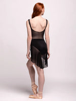 Load image into Gallery viewer, Eleve Short High/Low Mesh Skirt- Black
