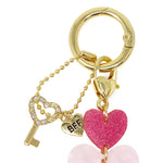 Load image into Gallery viewer, Pink Poppy BFF Heart Keyring Set