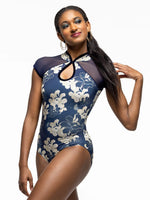 Load image into Gallery viewer, Eleve Mandy Leotard- Navy Blossoms