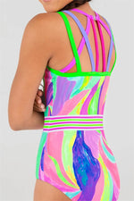 Load image into Gallery viewer, Sylvia P Bright Vision Leotard