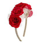 Load image into Gallery viewer, Pink Poppy Holiday Floral Headband