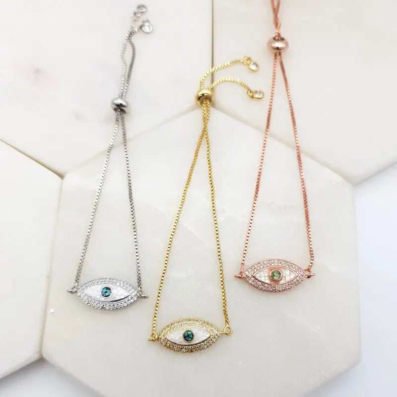 Chrysalini Oval Mati Eye Bracelet-DB1465