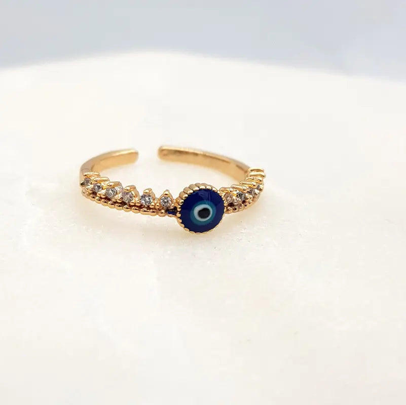 Chrysalini Mati Eye Ring- DBR0011