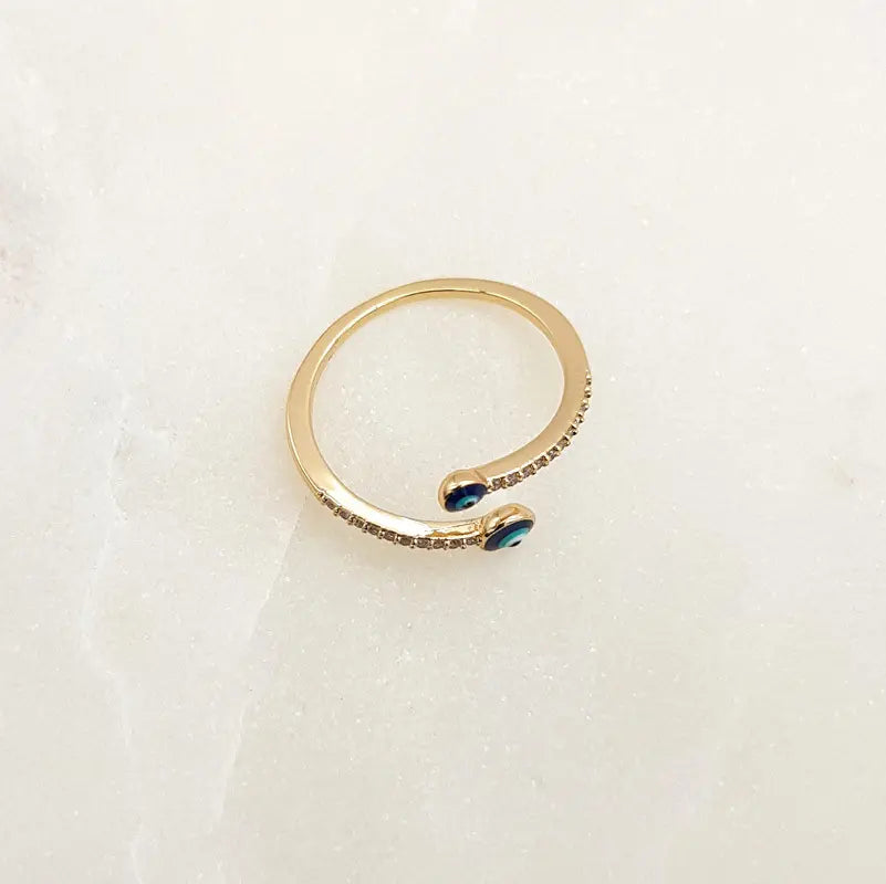 Chrysalini Mati Eye Ring- DBR0014