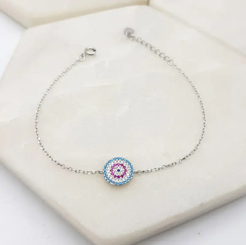 Chrysalini Mati Sterling Silver Charm Bracelet- DBST52