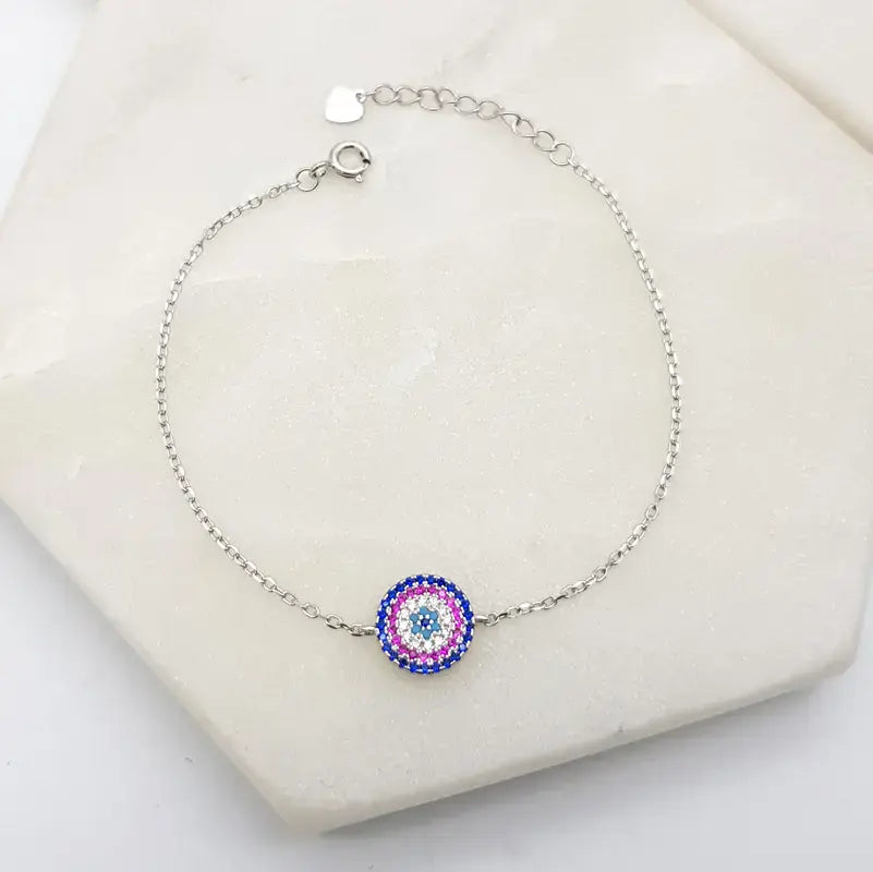 Chrysalini Mati Sterling Silver Charm Bracelet- DBST53
