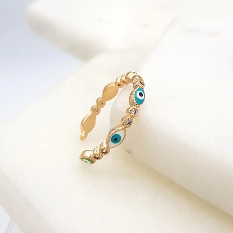 Chrysalini Mati Eye Ring- DBR0018