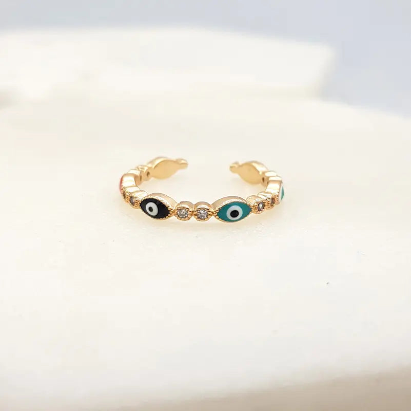 Chrysalini Mati Eye Ring- DBR0018