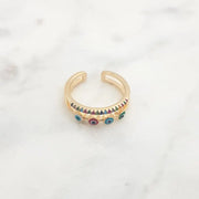 Chrysalini Mati Eye Ring- DBR0013G