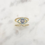 Load image into Gallery viewer, Chrysalini Mati Eye Ring- DBR0022

