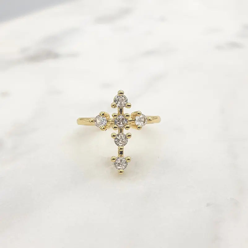 Chrysalini Cross Ring- DBR0023