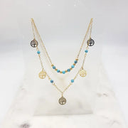 Chrysalini Tree of Life Double Necklace-EN3420