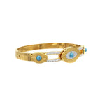 Load image into Gallery viewer, Chrysalini Mati Turquoise Bangle- EB6032
