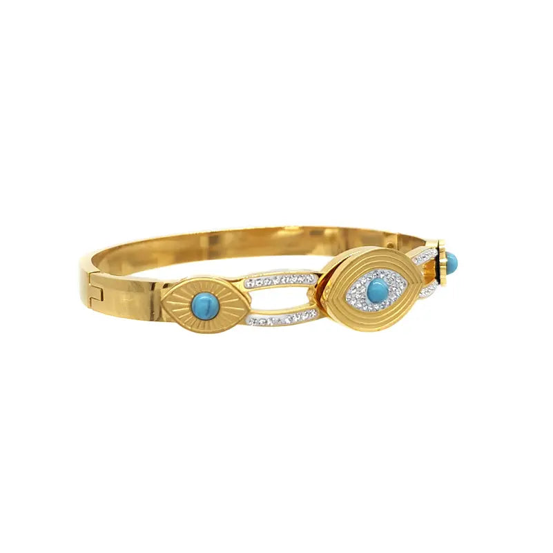 Chrysalini Mati Turquoise Bangle- EB6032