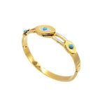 Load image into Gallery viewer, Chrysalini Mati Turquoise Bangle- EB6032
