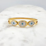 Load image into Gallery viewer, Chrysalini Mati 3 Eye Bangle- EB6031
