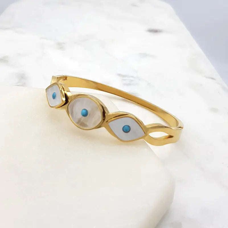 Chrysalini Mati 3 Eye Bangle- EB6031