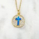 Load image into Gallery viewer, Chrysalini Opalite Cz Cross-EN3133
