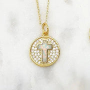 Chrysalini Opalite Cz Cross-EN3133