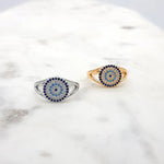 Load image into Gallery viewer, Chrysalini Mati Eye Ring- DBR0028
