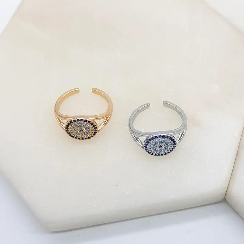 Chrysalini Mati Eye Ring- DBR0028