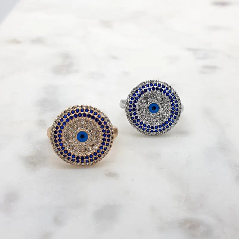 Chrysalini Mati Eye Ring- DBR0032