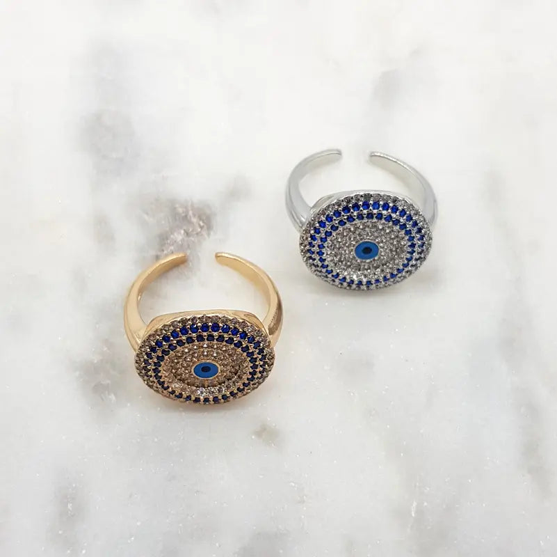 Chrysalini Mati Eye Ring- DBR0032