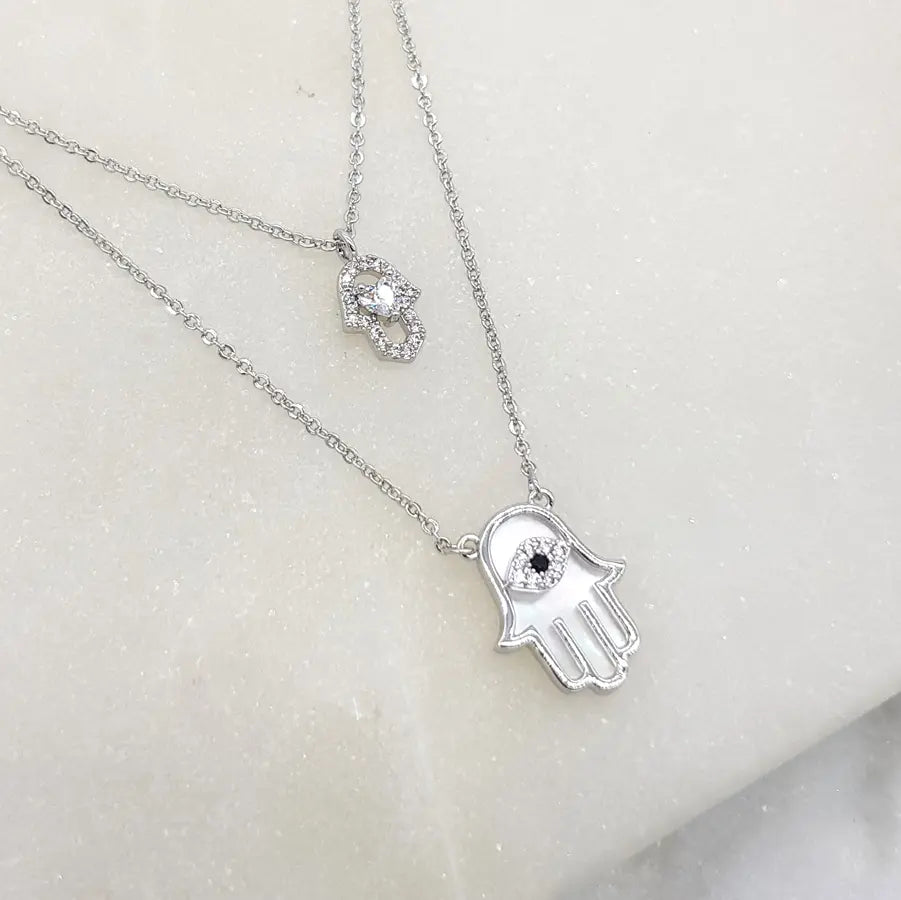 Chrysalini Hamsa Necklace-EN3081