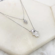 Chrysalini Hamsa Necklace-EN3081