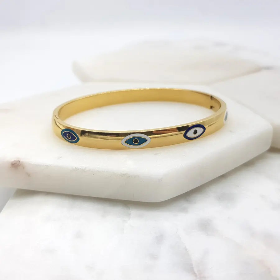 Chrysalini Mati Eye Bangle- EB6037