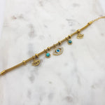 Load image into Gallery viewer, Chrysalini CZ Mati Charm Bracelet-DB3414
