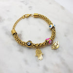 Load image into Gallery viewer, Chrysalini Mati Charm Bracelet-DB3415
