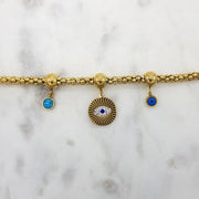 Chrysalini CZ Mati Charm Bracelet-DB3418