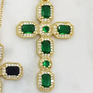 Chrysalini CZ Cross Pendant-EN3149