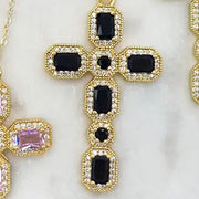 Chrysalini CZ Cross Pendant-EN3149