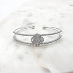 Load image into Gallery viewer, Chrysalini CZ Clover Bangle- DB1827
