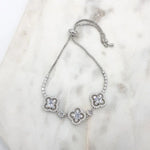 Load image into Gallery viewer, Chrysalini CZ 3 Clover Bracelet-DB1637
