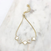 Chrysalini CZ 5 Clover Bracelet-DB1638