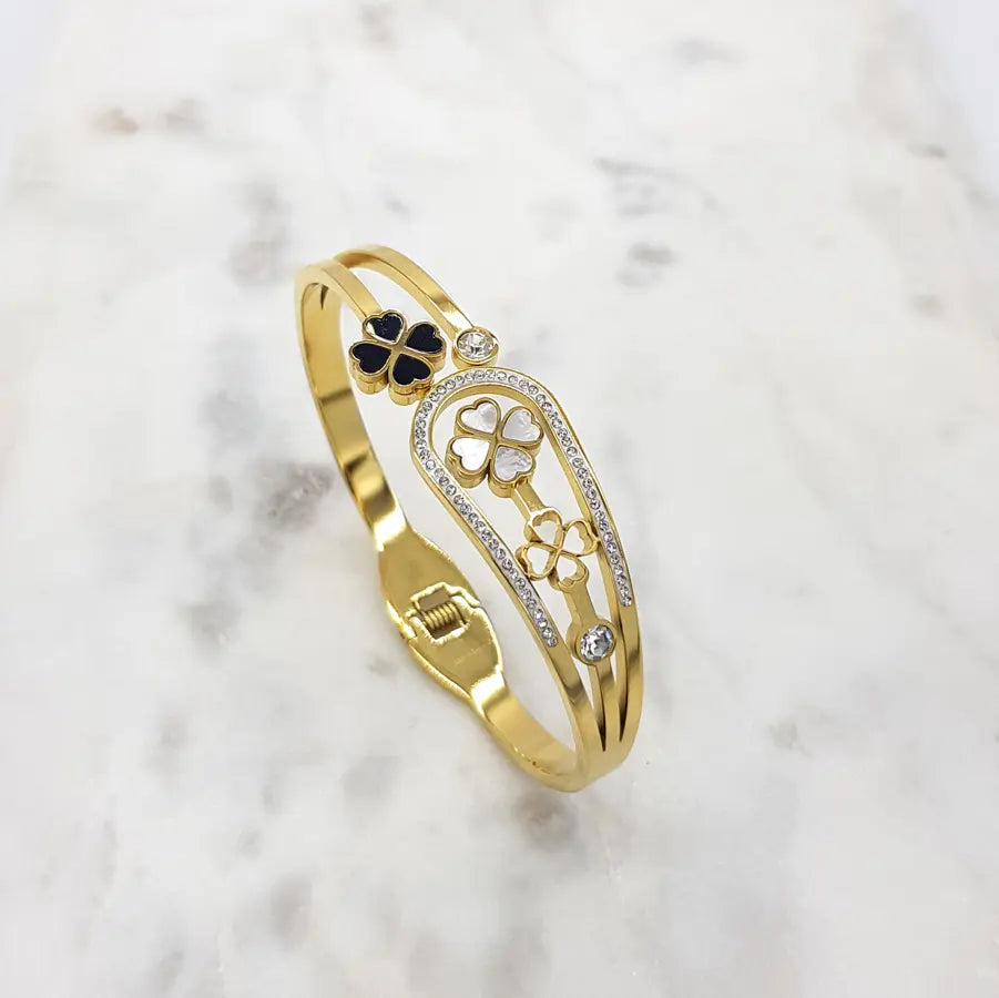 Chrysalini Clover Bangle- EB6080
