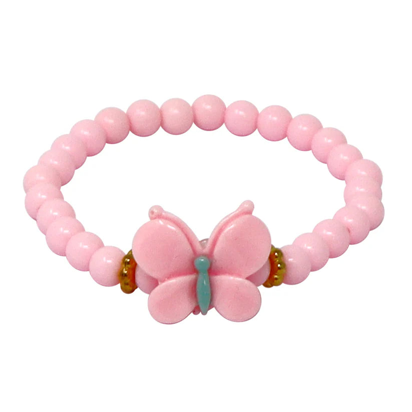 Pink Poppy Butterfly 3 pack Bracelet Set